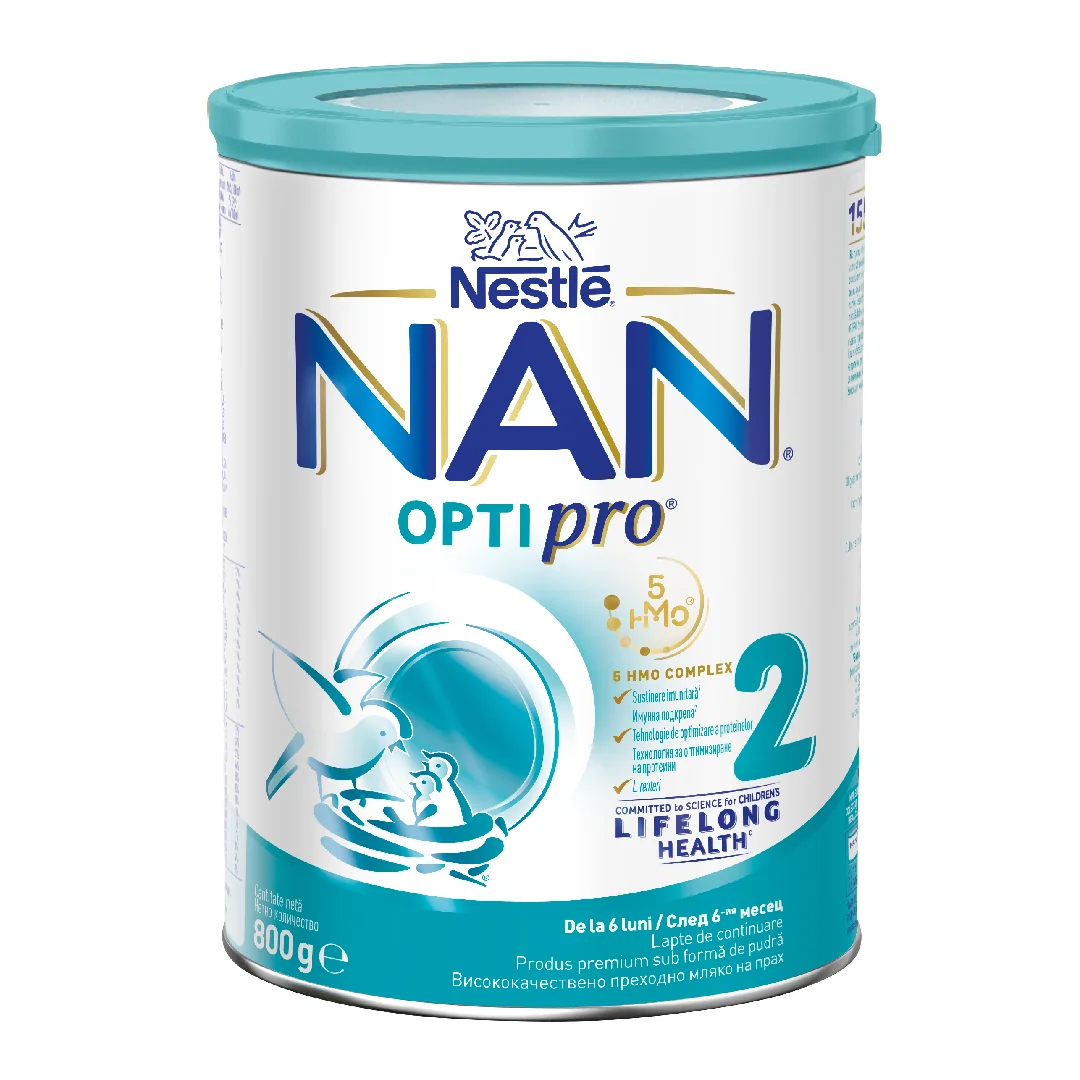 Nan 2 Optipro HMO, 6+ Luni, 800 G, Nestle
