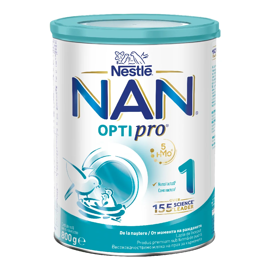 Formulă De Lapte Praf Nan1 Optipro Hmo, 0+ Luni, 800 G, Nestle
