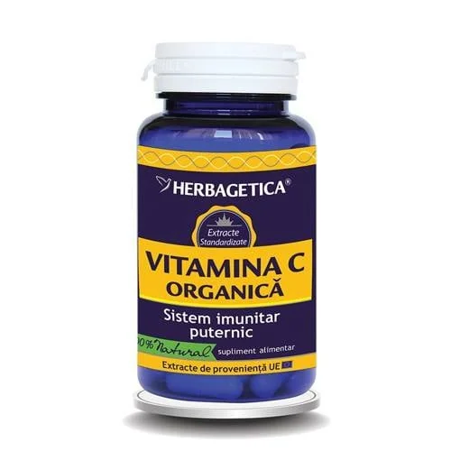 Vitamina C Organica, 120 Capsule, Herbagetica