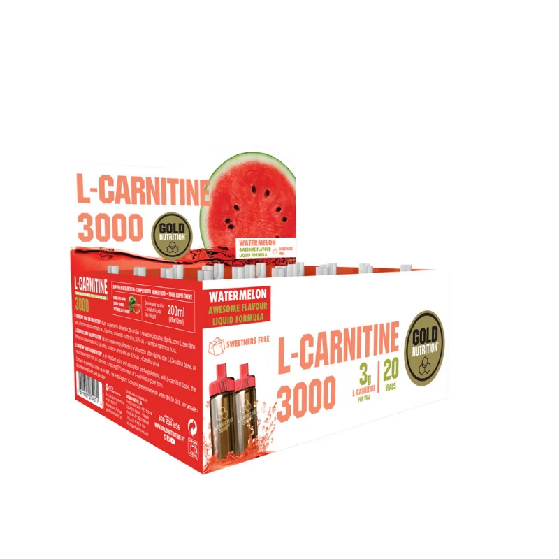 Gold Nutrition L-Carnitina Pepene Rosu 3000, 20 Doze