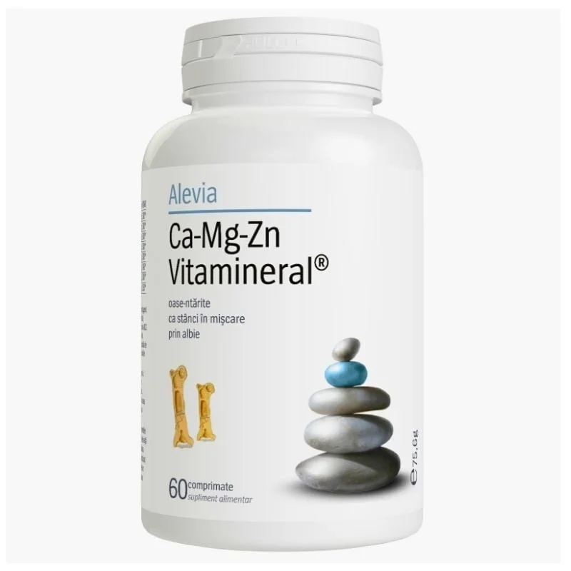 Alevia Ca, Mg, Zn VitaminRal, 60 Caps