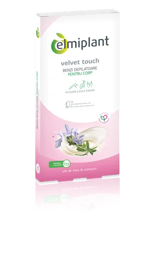 Elmiplant Velvet Touch Benzi Depilatoare Corp, 12 Buc