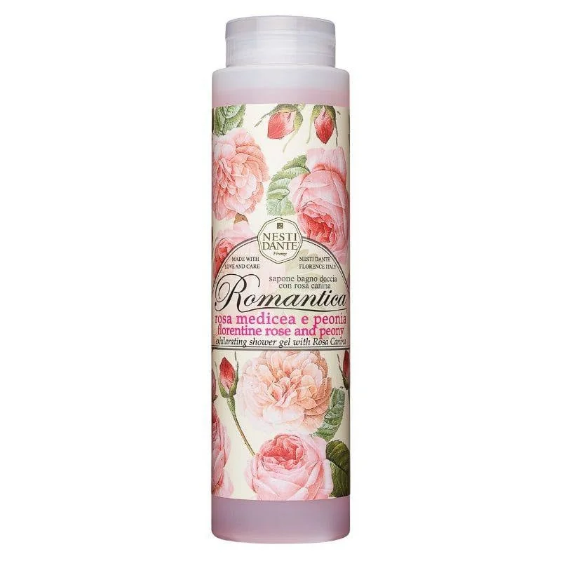 Nesti Dante Gel De Dus Romantica - Trandafir & Bujor X 300 Ml