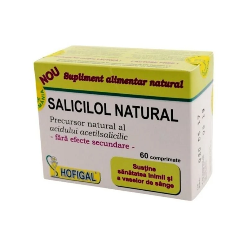 Salicilol Natural, 60 Comprimiate, Hofigal