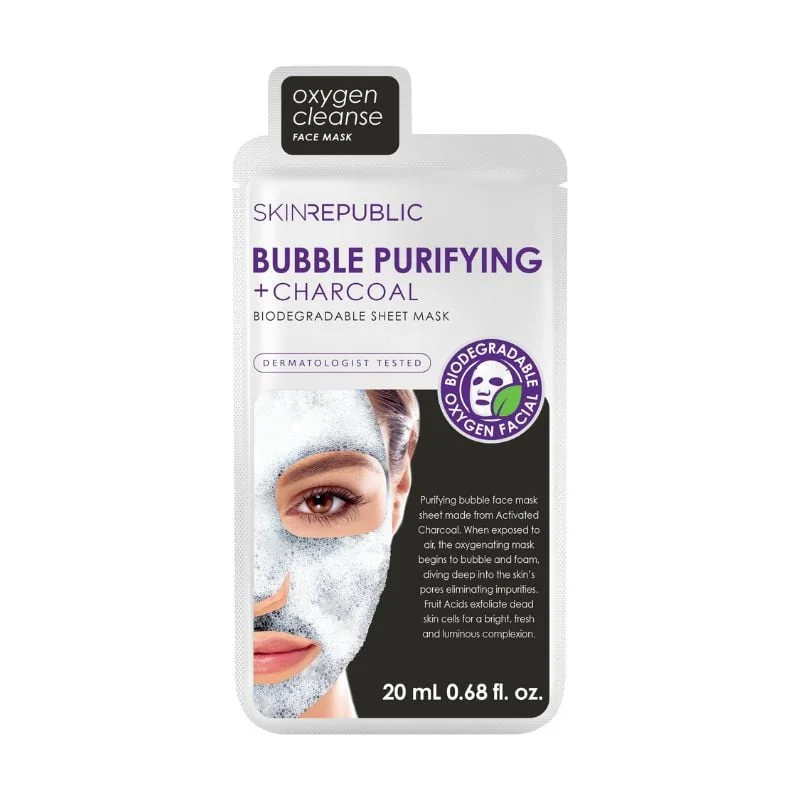 Masca Servetel Cu Carbune, 20 Ml, Skin Republic