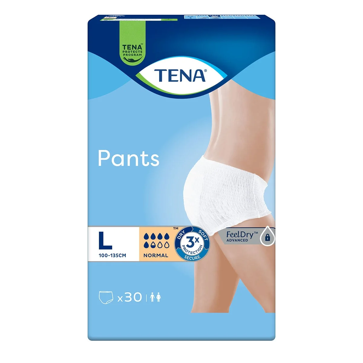 Scutece Tip Chilot Pants Normal L, 30 Bucăți, Tena