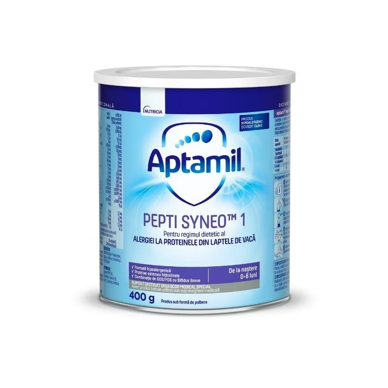Formula De Lapte Pepti Syneo 1, 0-6 Luni, 400 G, APTAMIL