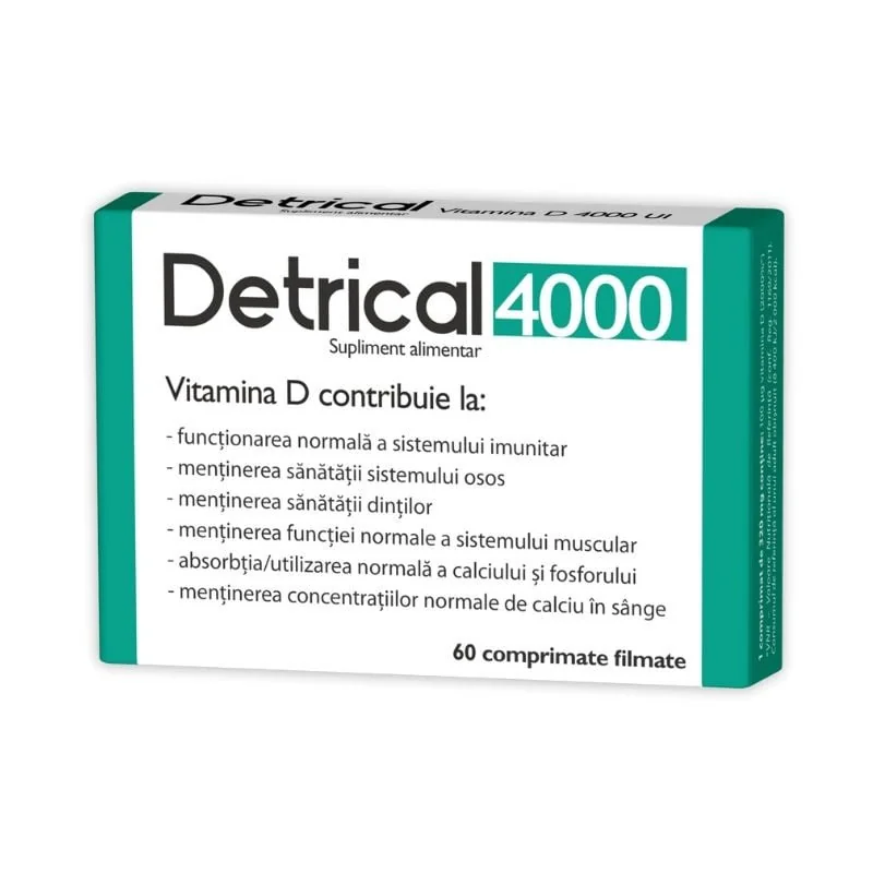 Detrical Vitamina D 4000IU, 60 Comprimațe, Zdrovit