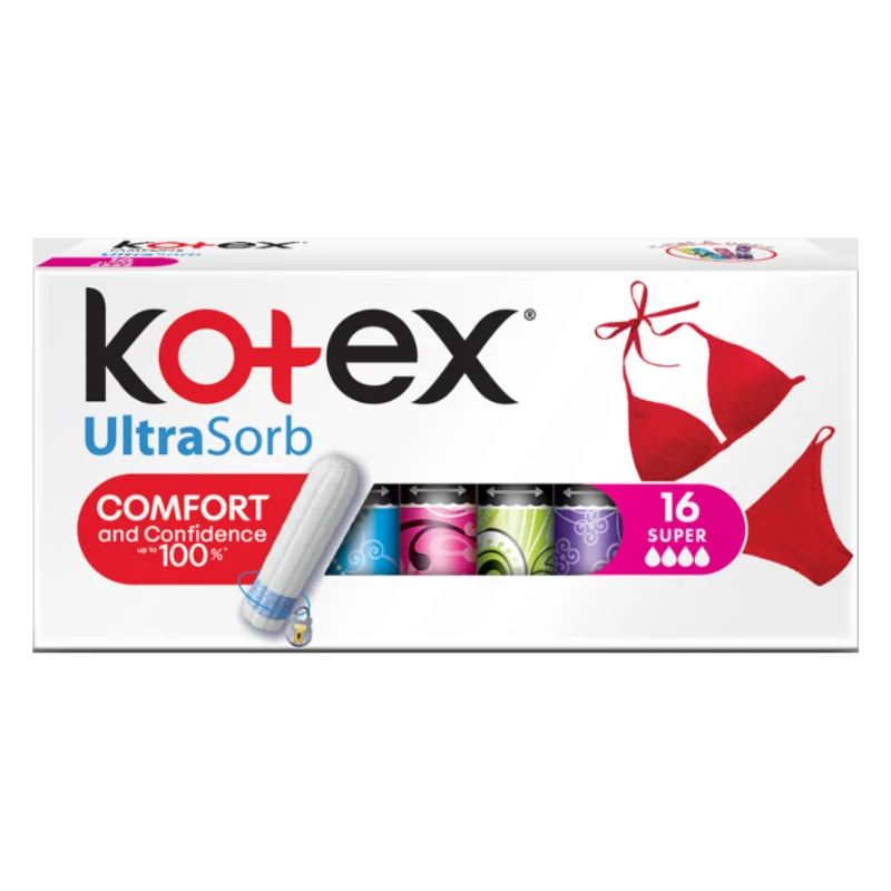Tampoane Super UltrA Sorb, 16 Bucăți, Kotex