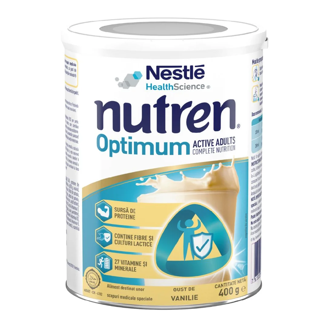 Formula De Lapte Praf Nutren Optimum, +4 Ani, 400 G, Nestle