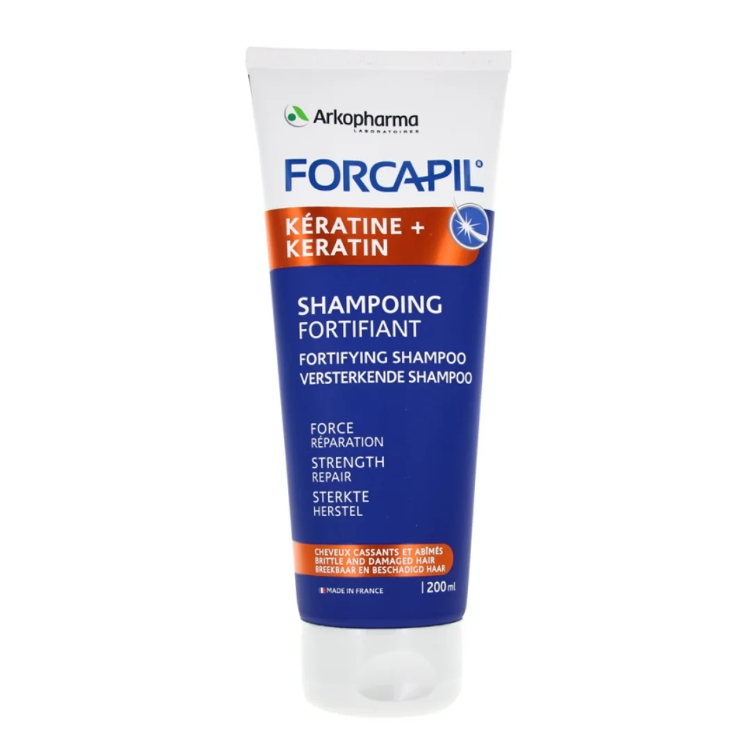 Sampon Fortifiant Pentru Par Deteriorat Forcapil Keratine+, 200 Ml, Arkopharma