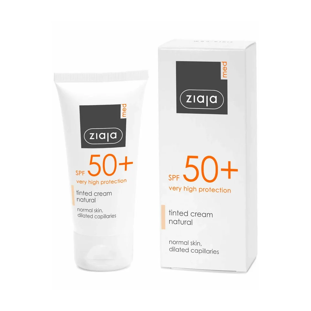 Ziaja Med-Crema Nuantatoare Fotoprotectoare SPF50 Pentru Ten Normal, 50 Ml