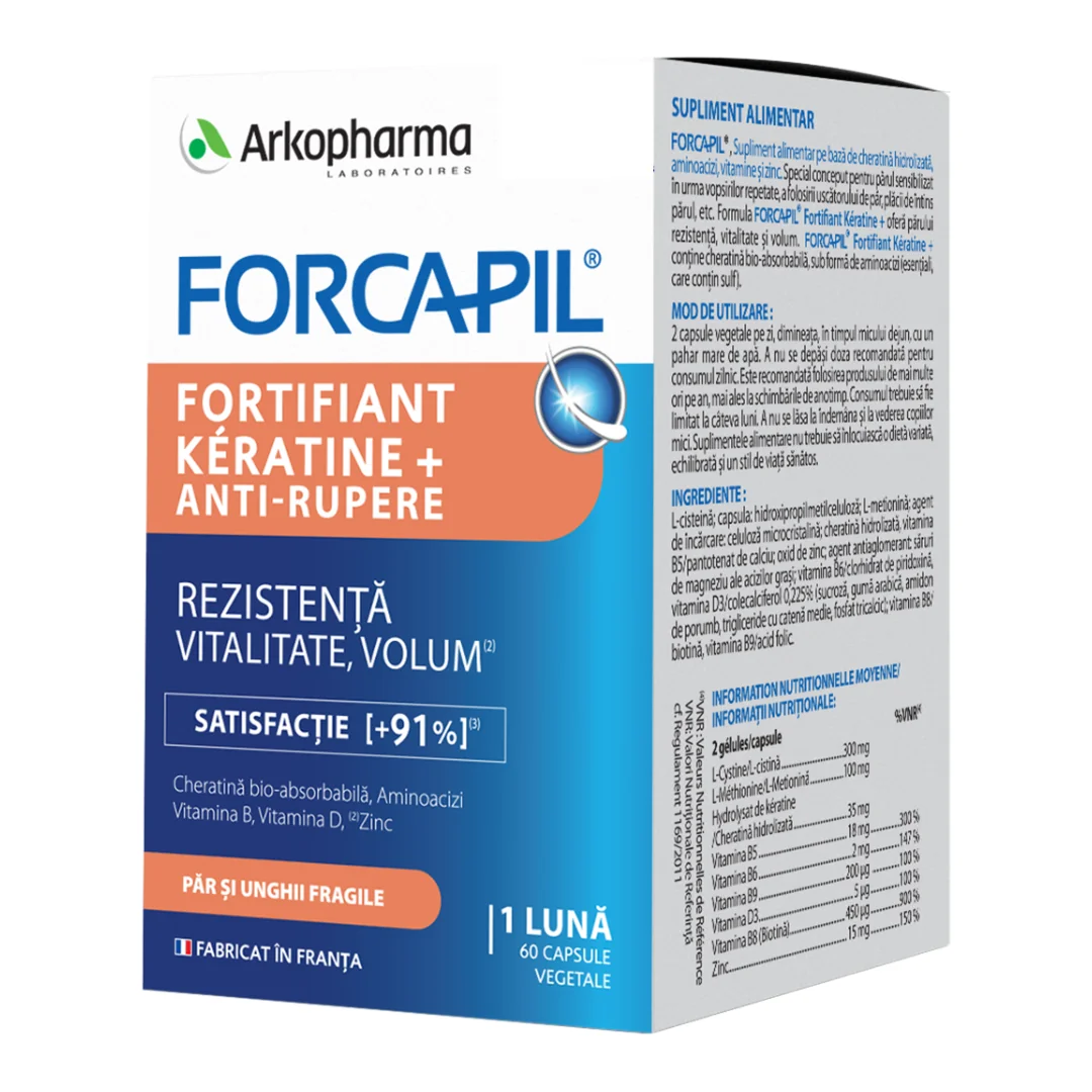 Forcapil Fortifiant Keratine+ (60 Capsule), Arkopharma