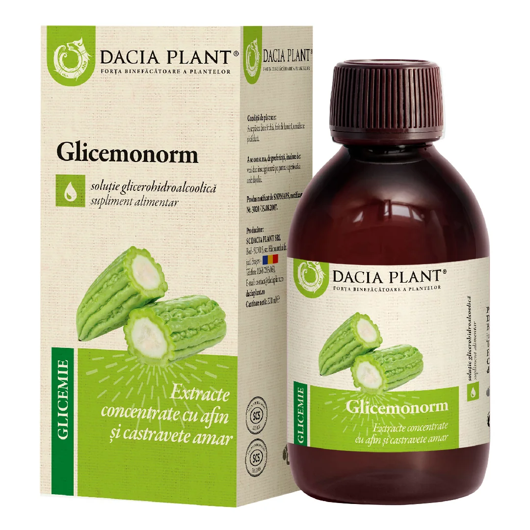 Tinctura Glicemonorm, 200 Ml, Dacia Plant