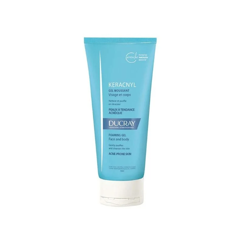 Gel Spumant Pentru Pielea Cu Tendință Acneică Keracnyl, 200 Ml, Ducray
