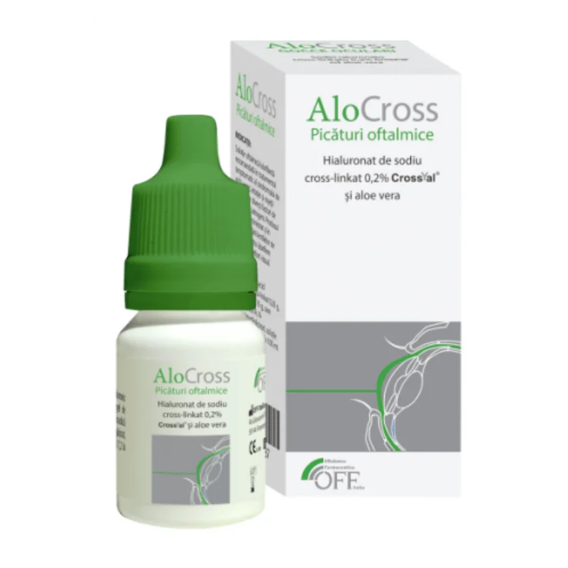 Solutie Oftalmica Lubrifianta AloCross, 8 Ml, Offhealth S.P.A.