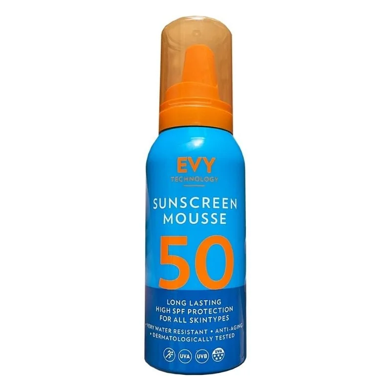 Spuma Pentru Fata Si Corp Cu Spf 50 Sunscreen Mousse, 100 Ml, EVY Technology