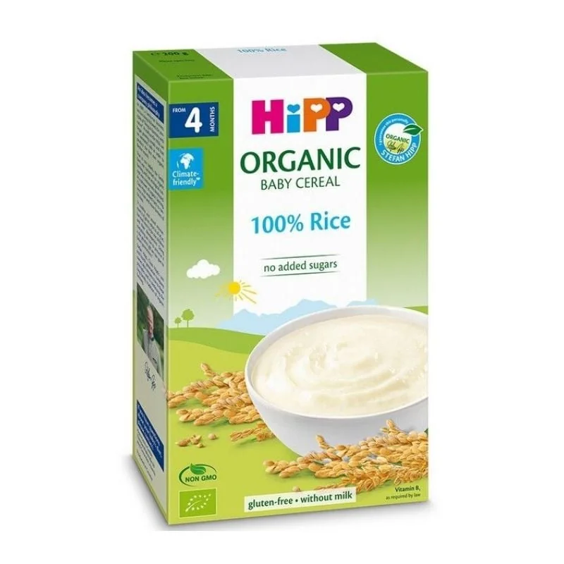 Cereale Din Orez Bio, +4 Luni, 200 G, Hipp