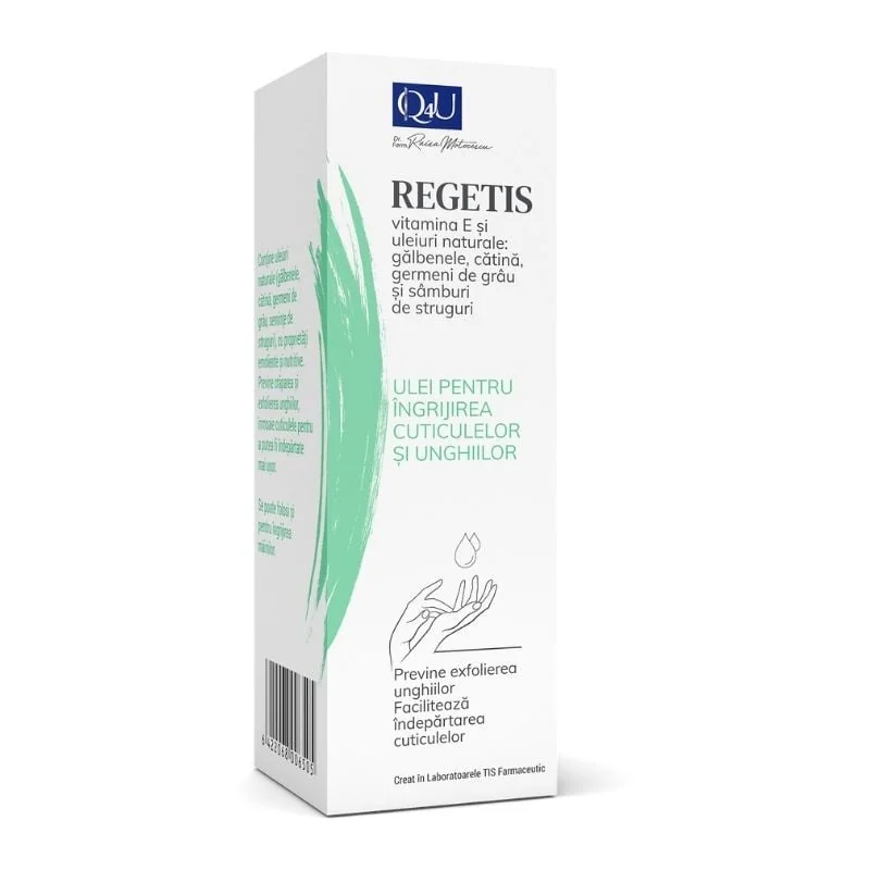 Ulei Pentru Îngrijirea Cuticulelor Și Unghiilor, Q4U, 25 Ml, Tis Farmaceutic
