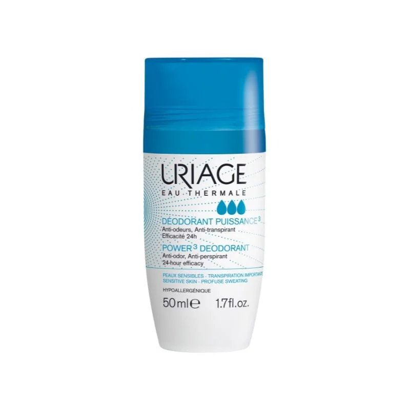 Deodorant Roll-On Antiperspirant 24H Puissance, 50 Ml, Uriage