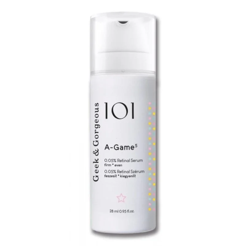 Ser Anti-Îmbătrânire Cu Retinol 0,05% A-Game5, 30 Ml, Geek & Gorgeous