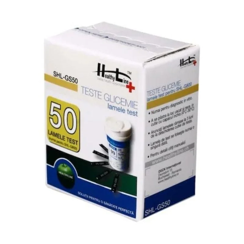 Teste Glicemie, SHL-GS50, 50 Bucăți, Healthyline