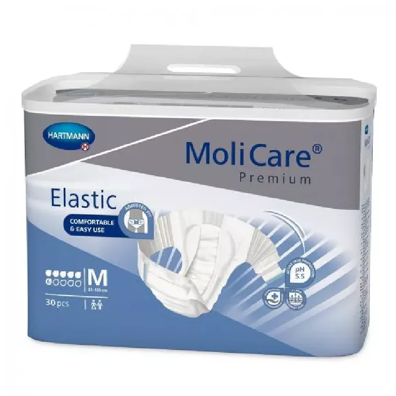 Slip Pentru Incontinenta Molicare Premium Elastic 6 PIC Marime M (165272), 30 Bucati, Hartmann