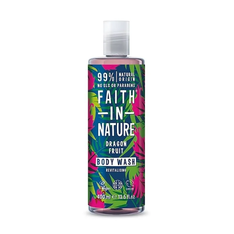 Faith In Nature Gel De Dus Natural, Revitalizant Cu Fructul Dragonului, 400 Ml