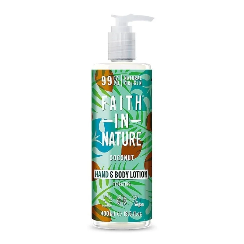 Faith In Nature Lotiune Vegana Hidratanta Pentru Corp Și Maini Cu Cocos, 400 Ml