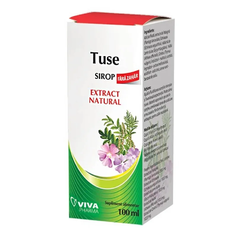 Sirop Tuse Fără Zahăr 100 Ml Viva