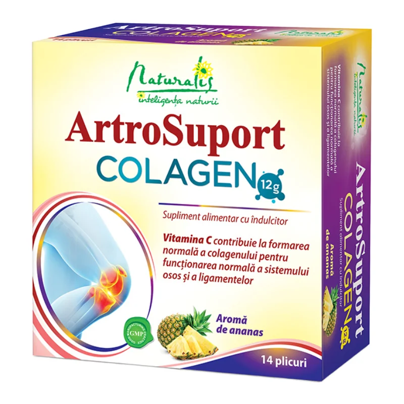 Artrosuport Colagen Ananas, 14 Plicuri, Naturalis