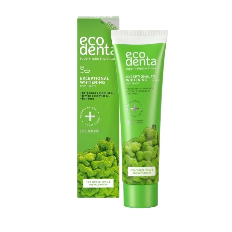 Ecodenta Pasta De Dinti Pentru Albire Cu Bergamot, Uleiuri De Lamaie Și Kalident, 100 Ml