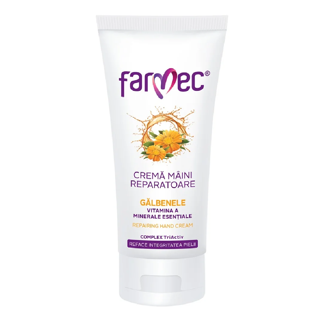 Crema Reparatoare Pentru Maini Cu Galbenele, 100 Ml, Farmec