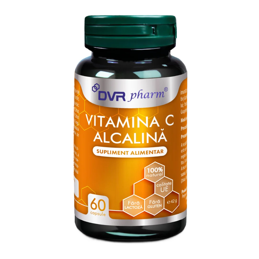 Vitamina C Alcalina, 60 Capsule, DVR Pharm