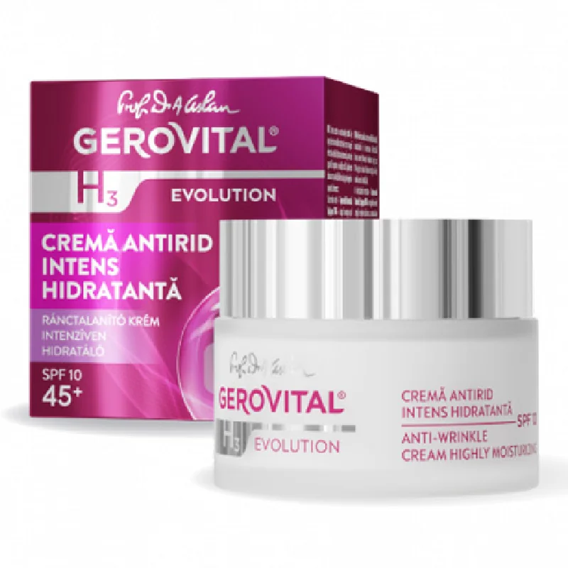 Crema Anti-Age Intens Restructuranta 45+ H3 Evolution, 50 Ml, Gerovital