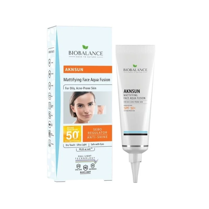 Bio Balance Crema Solara Matifianta, Ten Acneic Si Gras, SPF 50+, 40ml