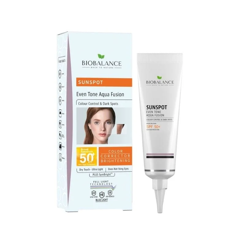 Bio Balance Crema Solara Uniformizanta, Aqua Fusion, SPF 50+, 40ml