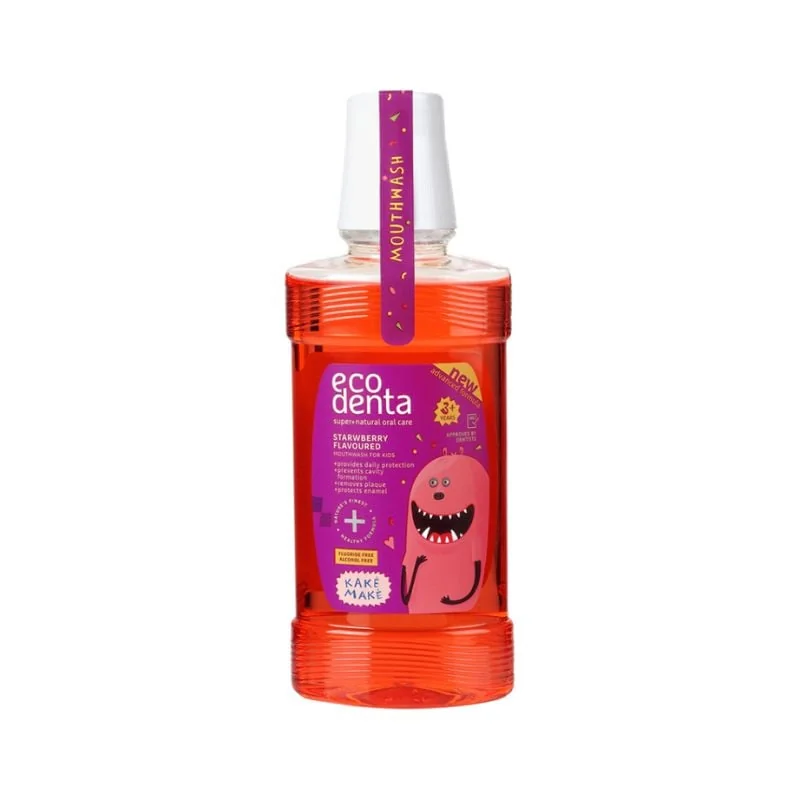 Ecodenta Apa De Gura Copii - Căpșuni, 250ml