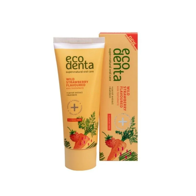 Ecodenta Pasta De Dinti Copii Cu Capsuni Si Morcov, 75 Ml