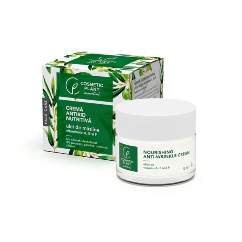 Cosmetic Plant Crema Antirid Nutritivă Ulei De Măsline & Vitaminele A, E Și F, 50Ml