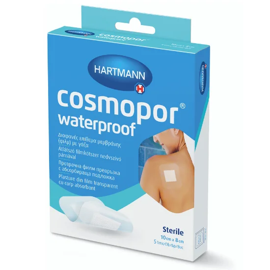 Plasturi Sterili Cosmopor Waterproof 10*8cm, 5 Bucăți, Hartmann