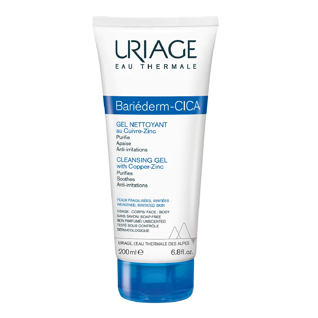 Gel De Curatare Bariederm Cica, 200 Ml, Uriage