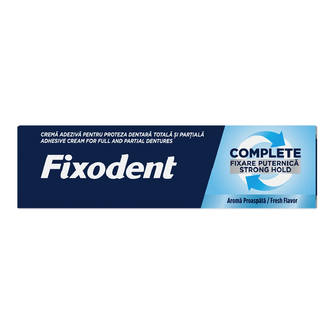 Crema Adezivă Pentru Proteză Dentară Complete Strong Hold Fresh, 47 G, FIXODENT