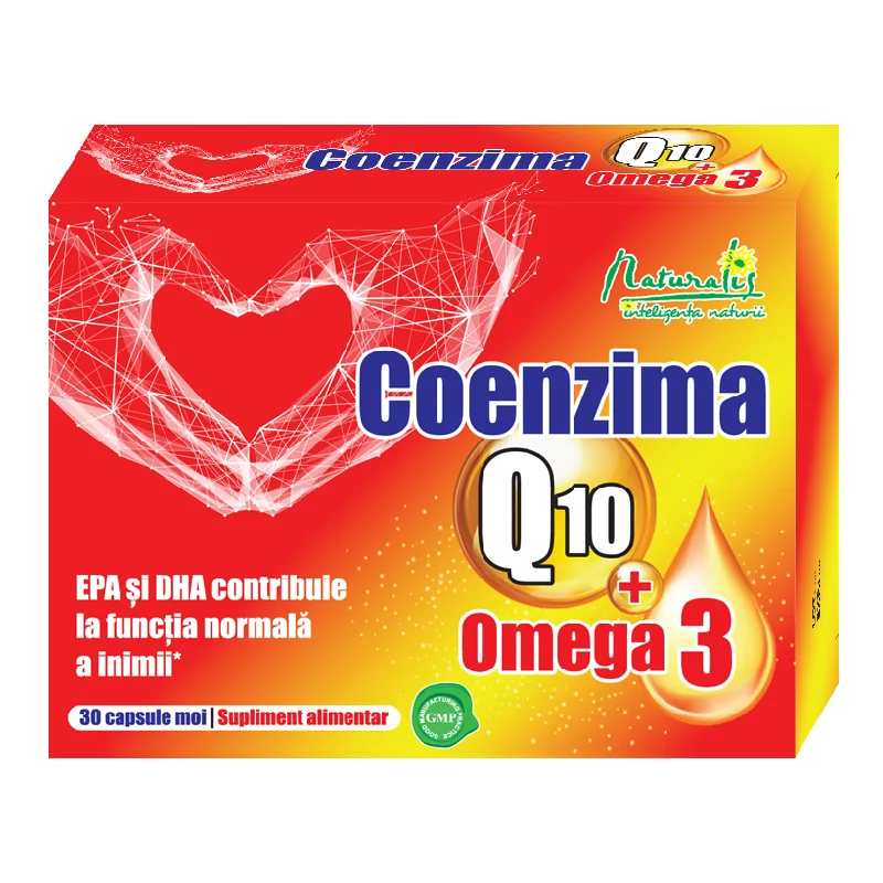 Coenzima Q10 + Omega 3, 30 Capsule Moi, NATURALIS