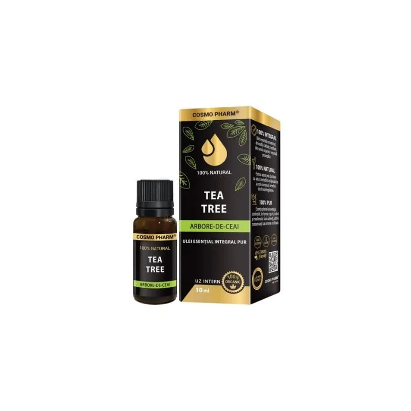 Ulei Esential de Arbore de Ceai 100% Pur Tea Tree, 10 Ml, Cosmo Pharm