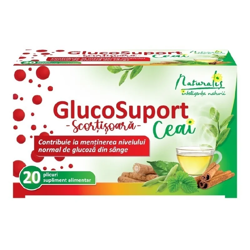 GlucoSuport Ceai, 20 Plicuri, Naturalis