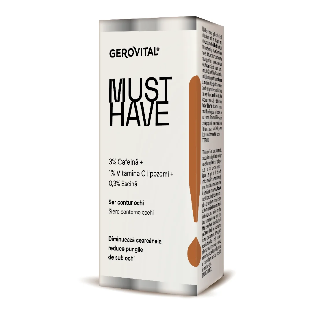 Ser Contur De Ochi 3% Cafeină Must Have, 30 Ml, Gerovital
