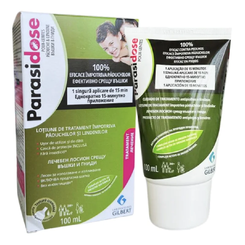 Lotiune Tratament Împotriva Păduchilor Și Lăldinilor Parasidose, 100 Ml, Gilbert