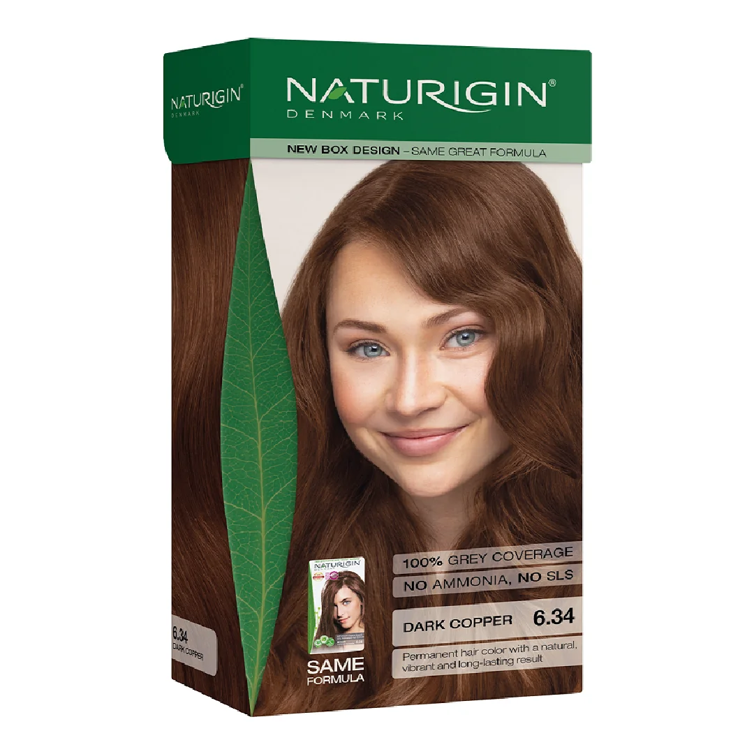 Vopsea Pentru Par Nuanta 7.0 Dark Copper, 115ml, Naturigin