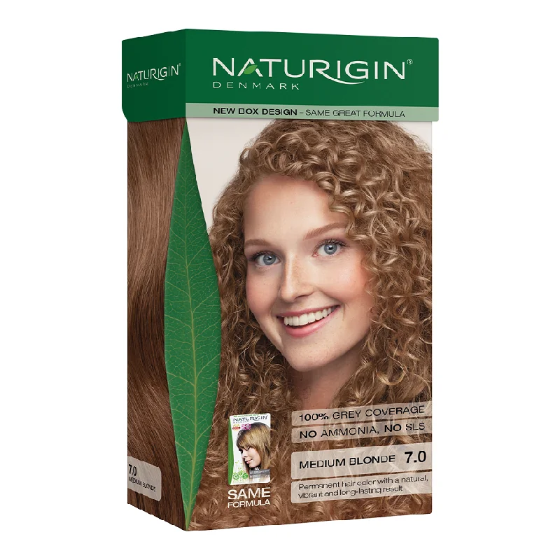 Vopsea Pentru Par Nuanta 7.0 Medium Blonde, 115Ml, Naturigin